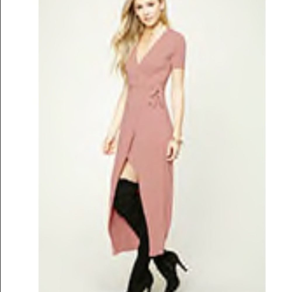 Wrap-front maxi dress